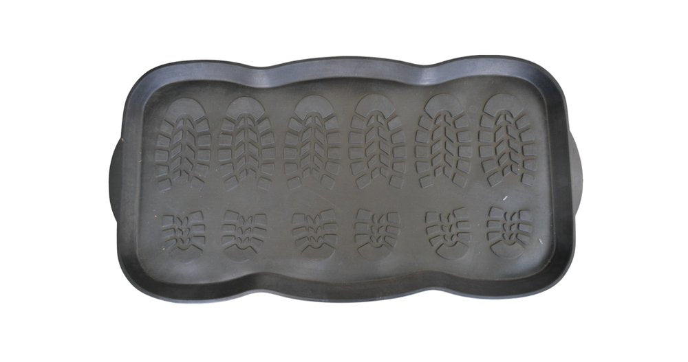 16" X 32" Black Rubber Outdoor Boot Tray