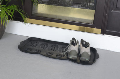 16" X 32" Black Rubber Outdoor Boot Tray