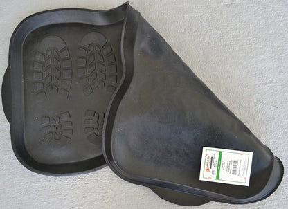 16" X 32" Black Rubber Outdoor Boot Tray
