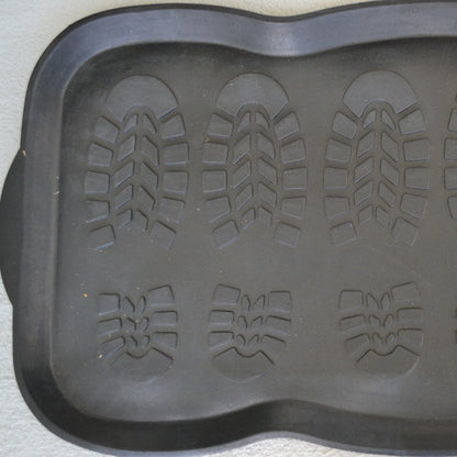16" X 32" Black Rubber Outdoor Boot Tray