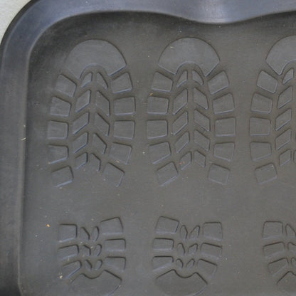 16" X 32" Black Rubber Outdoor Boot Tray