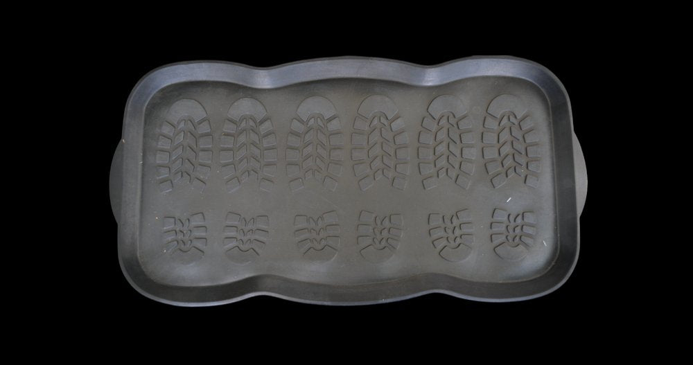 16" X 32" Black Rubber Outdoor Boot Tray