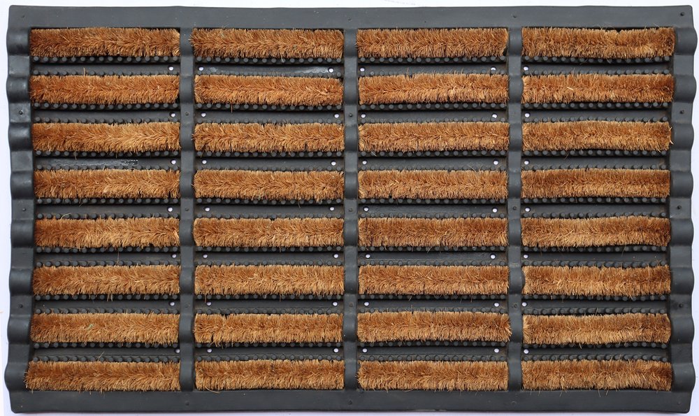 18" X 30" Black Rubber Outdoor Door Mat