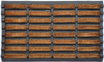 18" X 30" Black Rubber Outdoor Door Mat