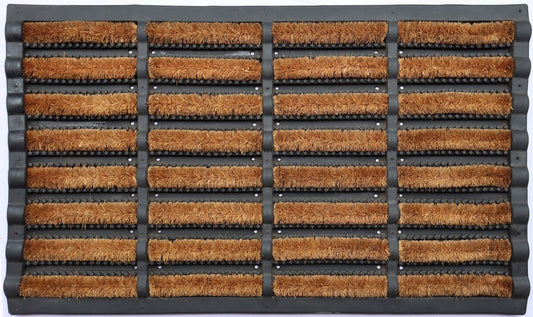 18" X 30" Black Rubber Outdoor Door Mat