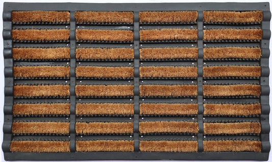 18" X 30" Black Rubber Outdoor Door Mat