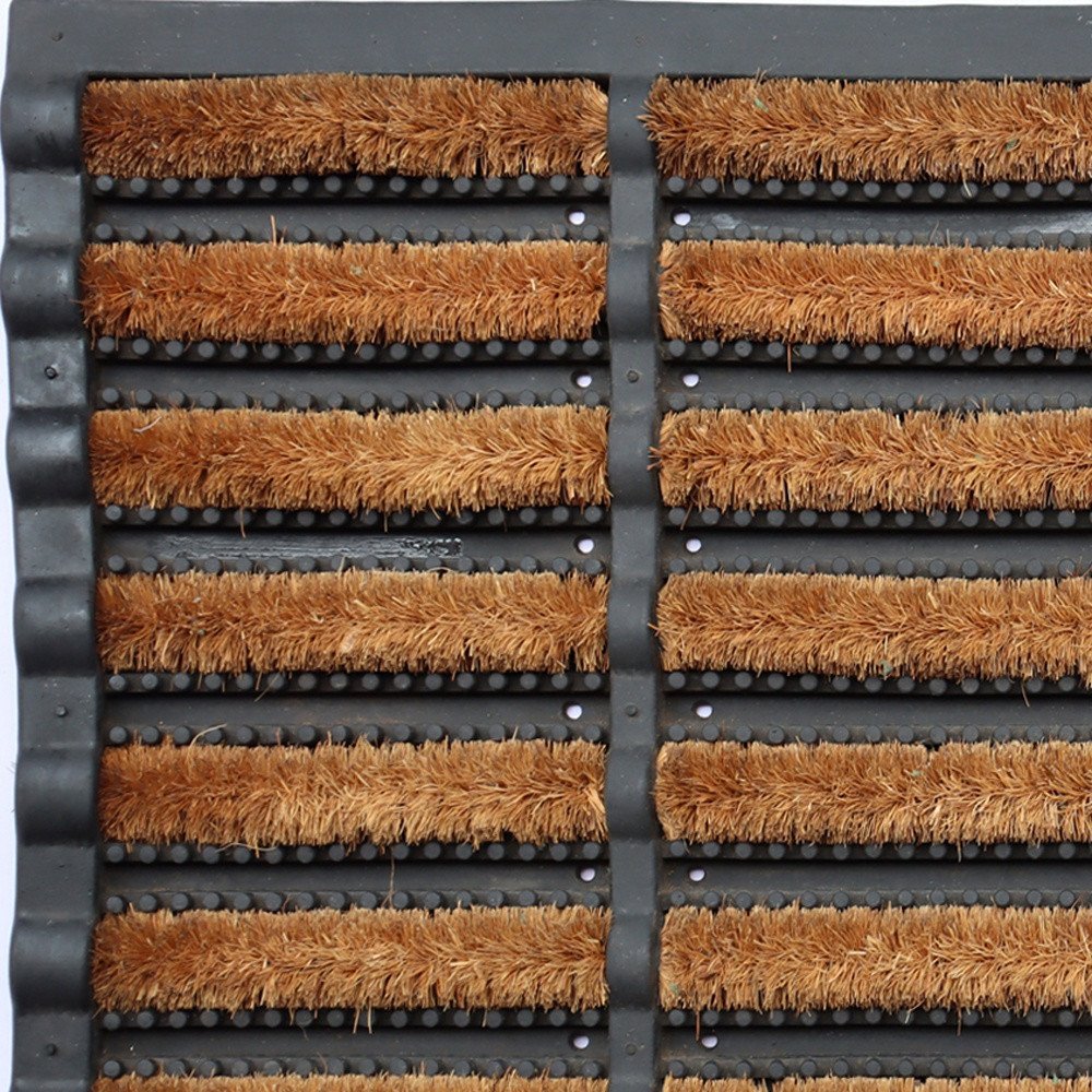 18" X 30" Black Rubber Outdoor Door Mat