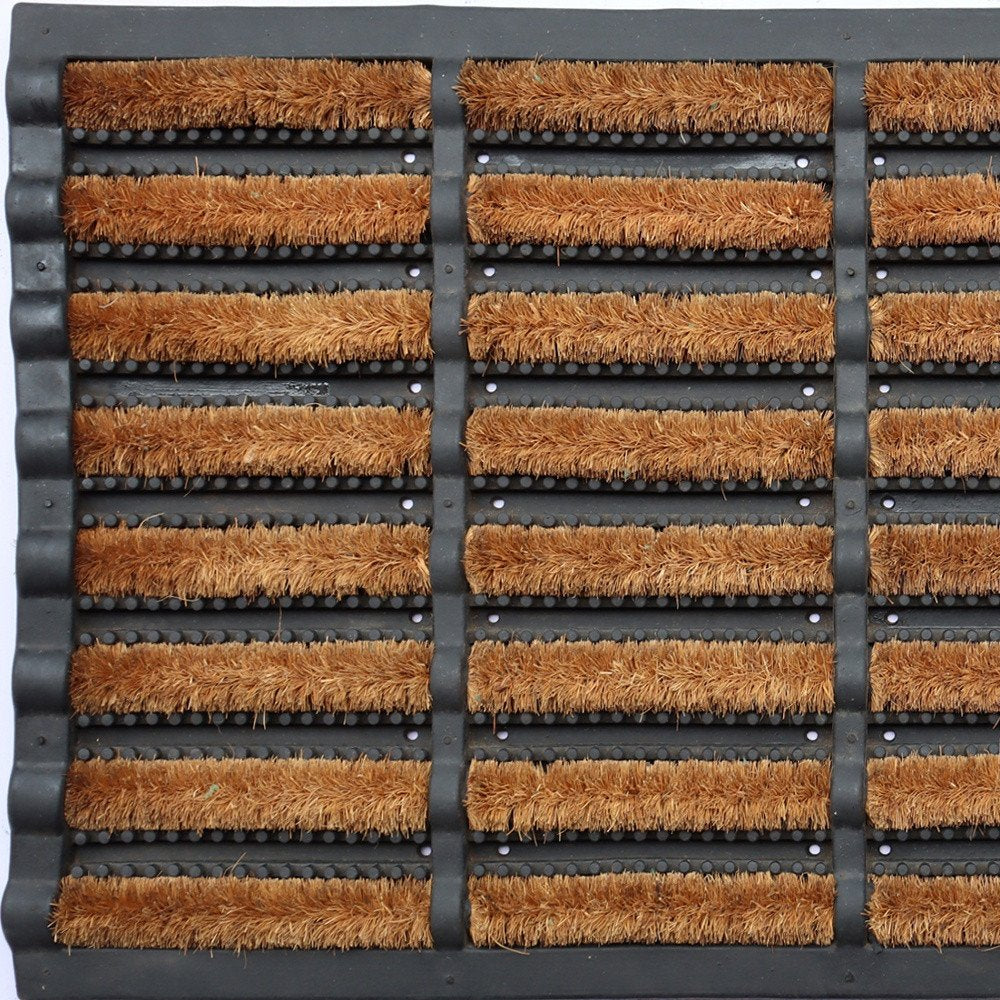 18" X 30" Black Rubber Outdoor Door Mat