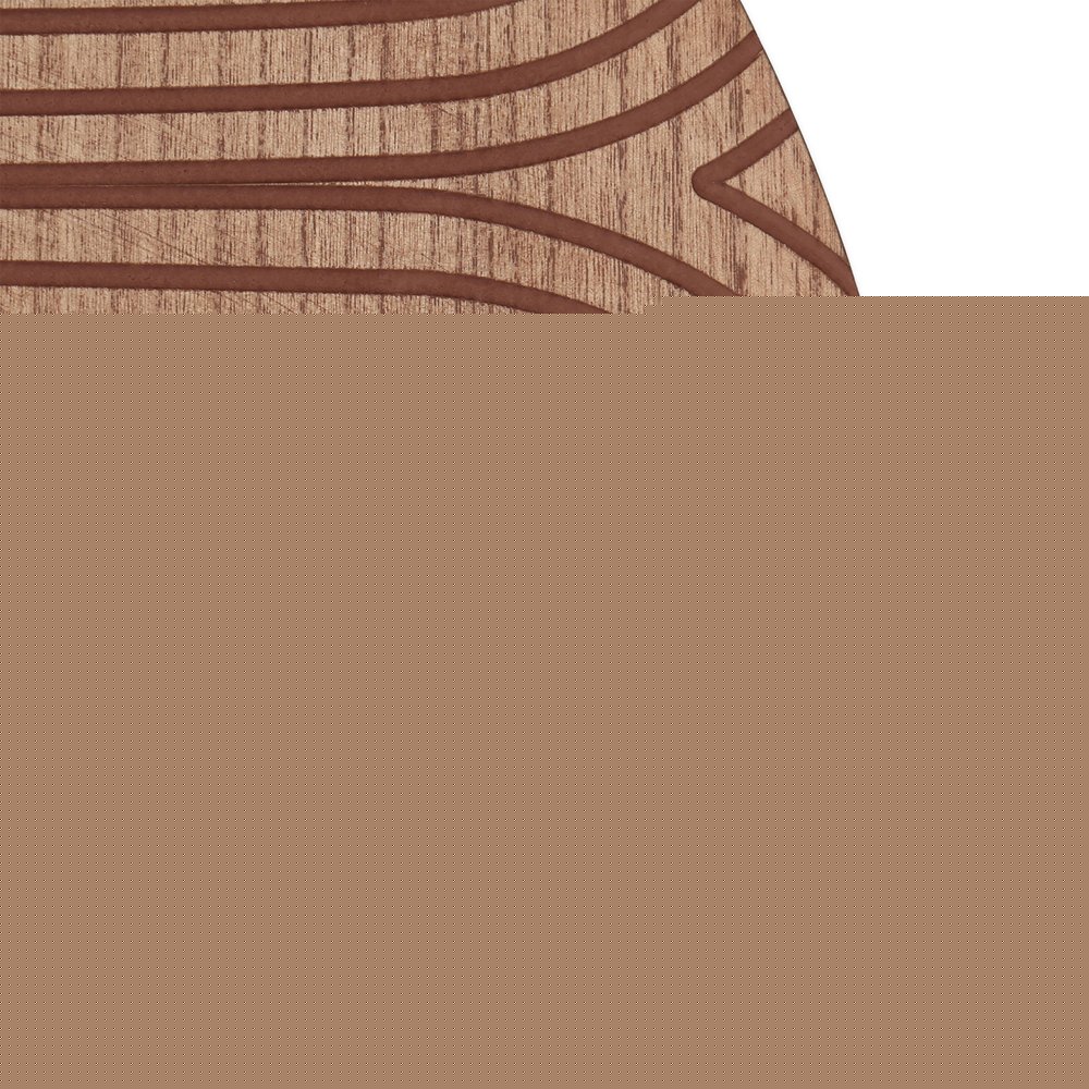 Set of Two Brown Wood Hanging Dimensional Sculpture