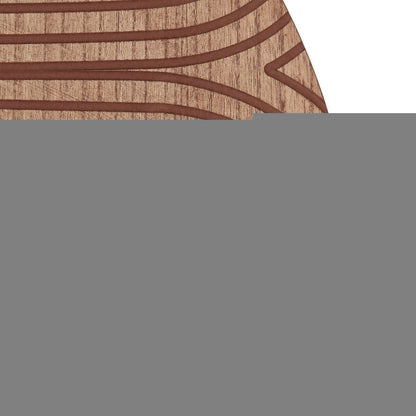 Set of Two Brown Wood Hanging Dimensional Sculpture