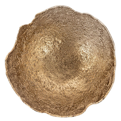 Set of Two Gold And Silver Aluminum Decorative Bowls