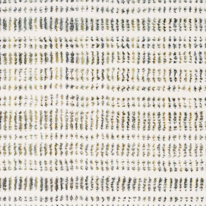 8' X 11' Ivory Gold And Gray Striped Area Rug