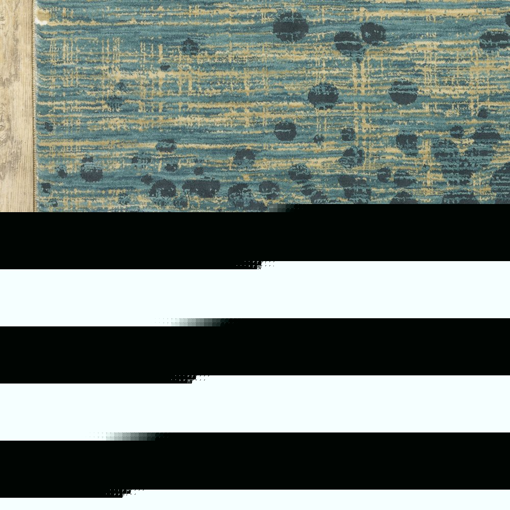 8' X 11' Blue And Brown Abstract Area Rug