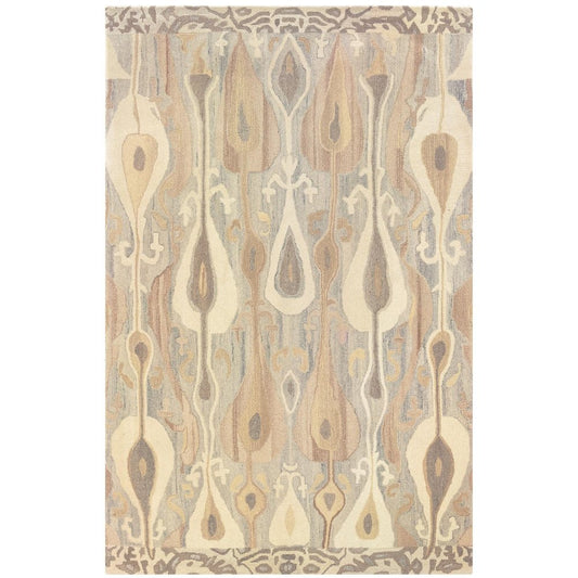8' X 10' Gray And Beige Wool Abstract Hand Tufted Area Rug