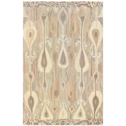 8' X 10' Gray And Beige Wool Abstract Hand Tufted Area Rug