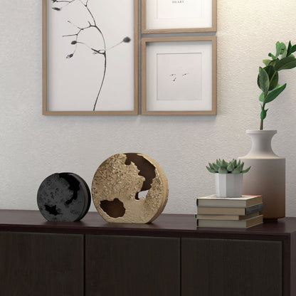 8" Black Hammered Round Aluminum Table Vase