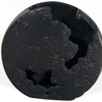 8" Black Hammered Round Aluminum Table Vase