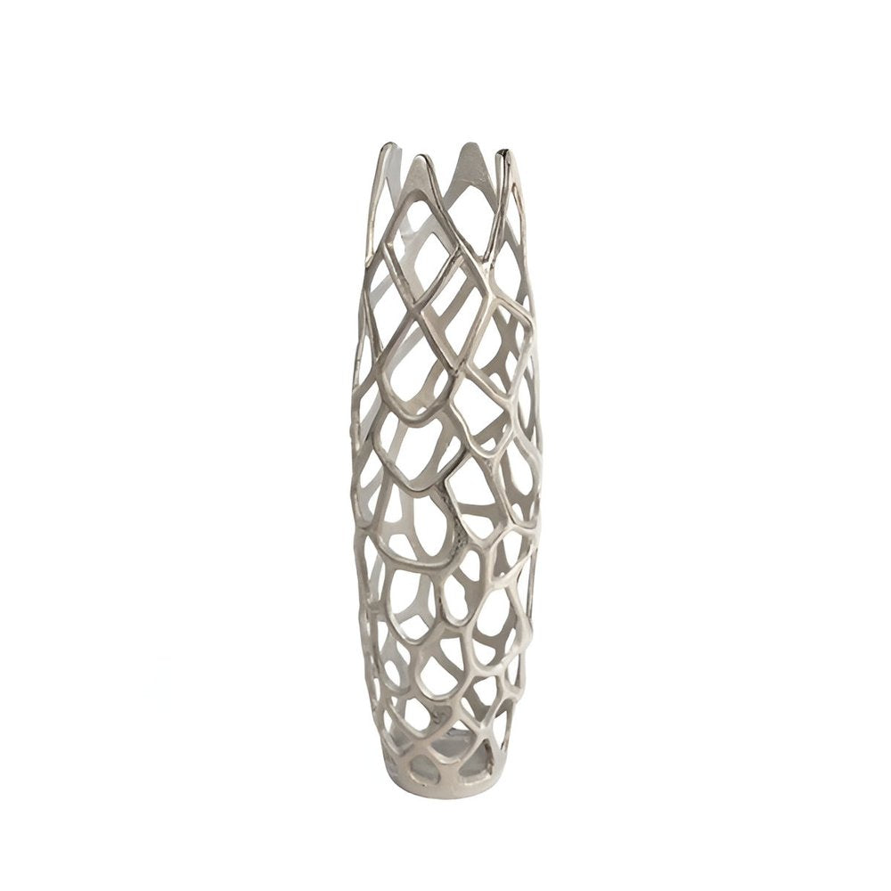 27" Cylinder Aluminum Floor Vase
