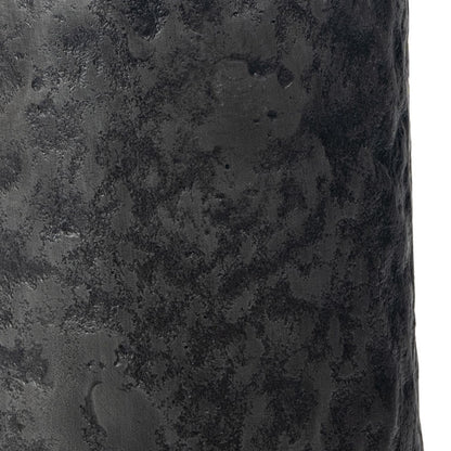 14" Gray Hammered Cylinder Aluminum Table Vase