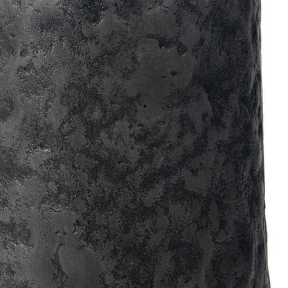 14" Gray Hammered Cylinder Aluminum Table Vase