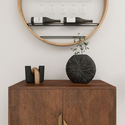 10" Gray Abstract Aluminum Table Vase