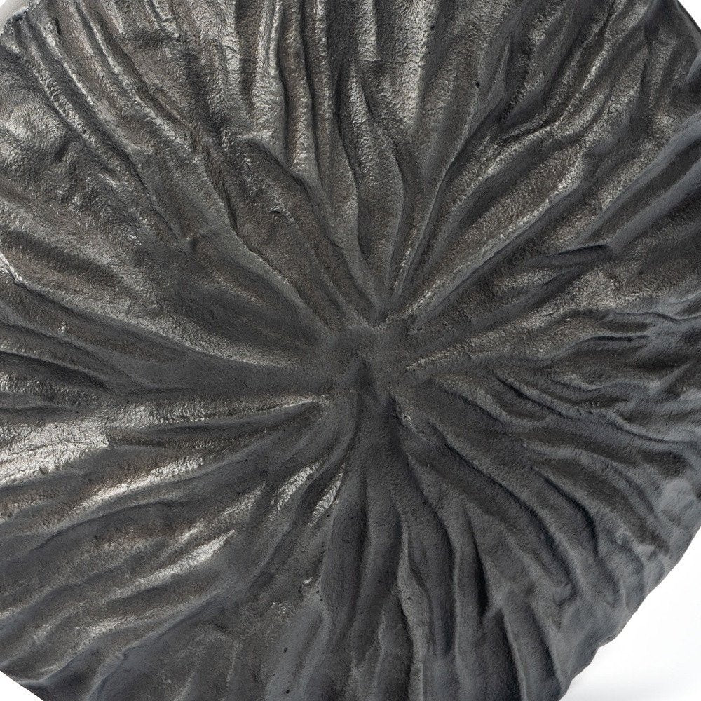 10" Gray Abstract Aluminum Table Vase