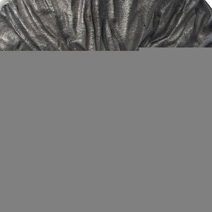 10" Gray Abstract Aluminum Table Vase
