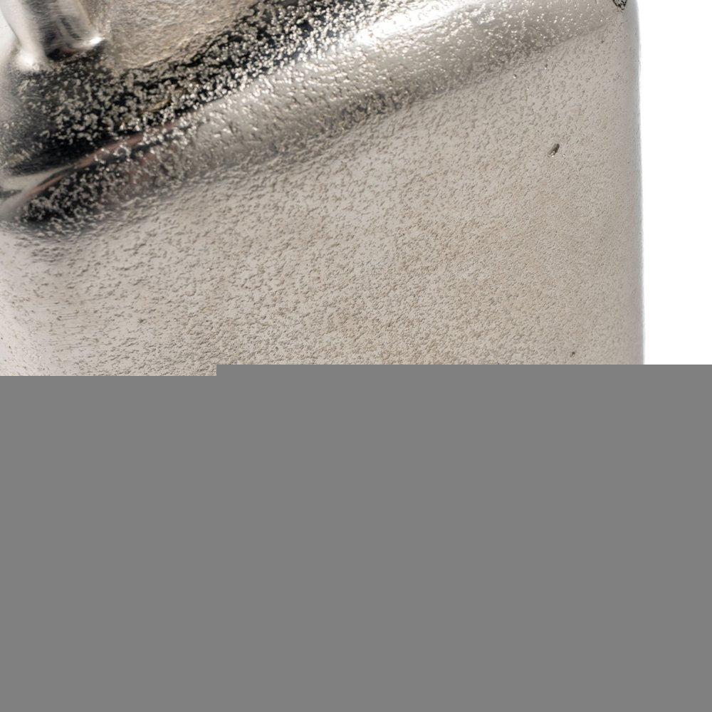 14" Silver Aluminum Jug Table Vase