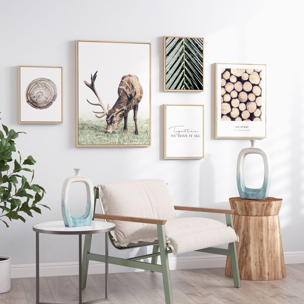 18" Aqua And White Ombre Ceramic Table Vase