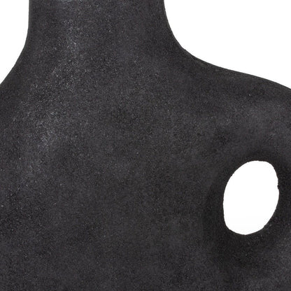 12" Black Aluminum Modern Abstract Table Vase