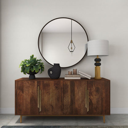 12" Black Aluminum Modern Abstract Table Vase