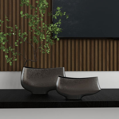 7" Nickel Aluminum Table Vase