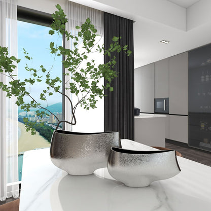 7" Nickel Aluminum Table Vase