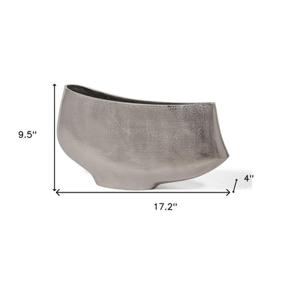 10" Nickel Aluminum Table Vase