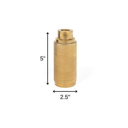 5" Gold Distressed Aluminum Tabletop Taper Candle Holder