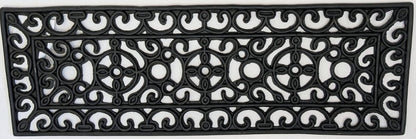 9" X 30" Black Rubber Outdoor Door Mat