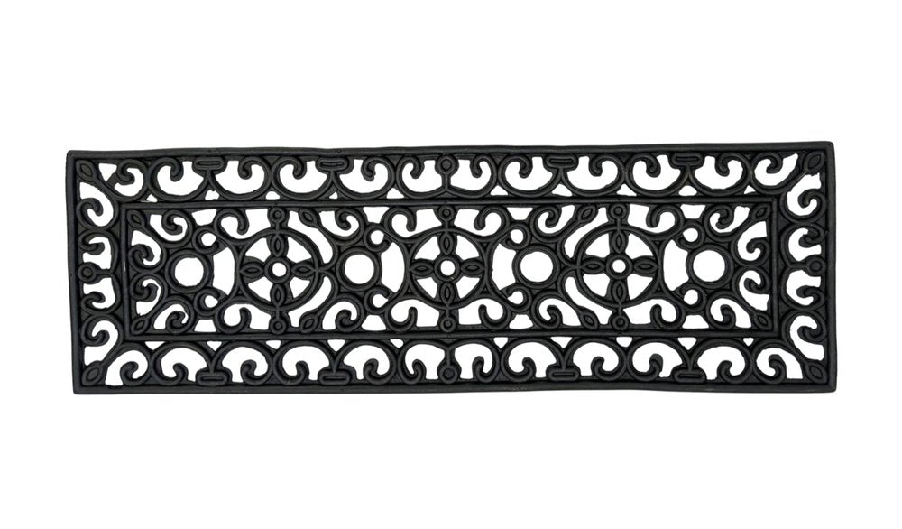 9" X 30" Black Rubber Outdoor Door Mat