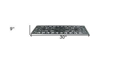 9" X 30" Black Rubber Dog Outdoor Door Mat