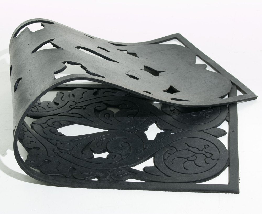 10" X 30" Black Rubber Outdoor Door Mat