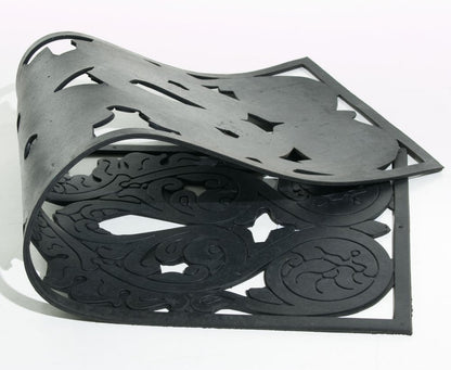 10" X 30" Black Rubber Outdoor Door Mat