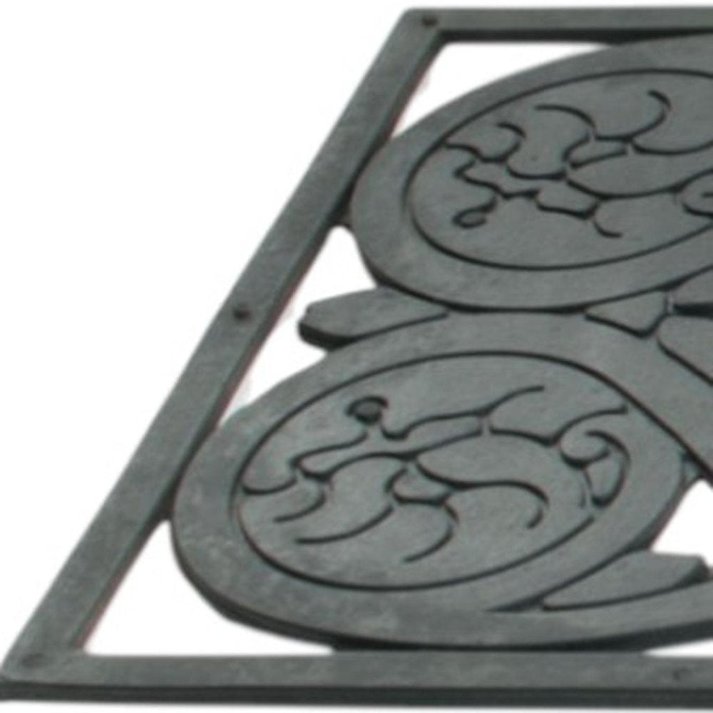 10" X 30" Black Rubber Outdoor Door Mat