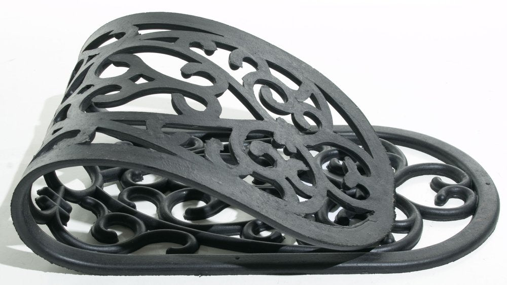 10" X 30" Black Rubber Outdoor Door Mat