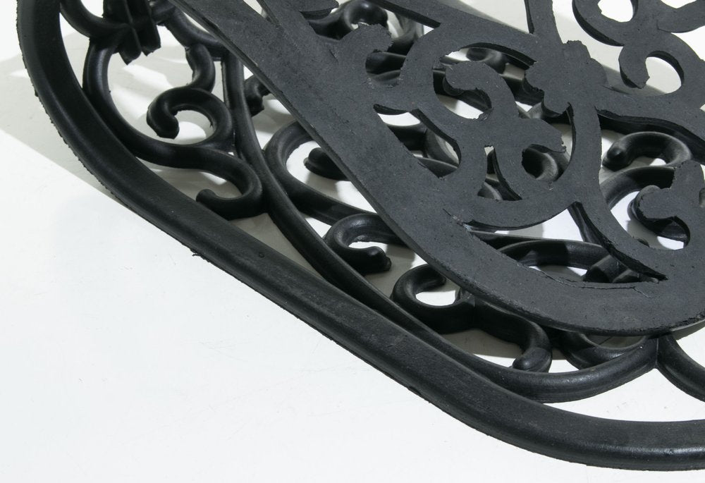 10" X 30" Black Rubber Outdoor Door Mat