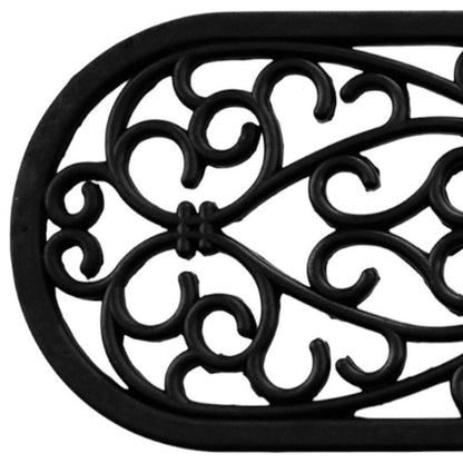 10" X 30" Black Rubber Outdoor Door Mat