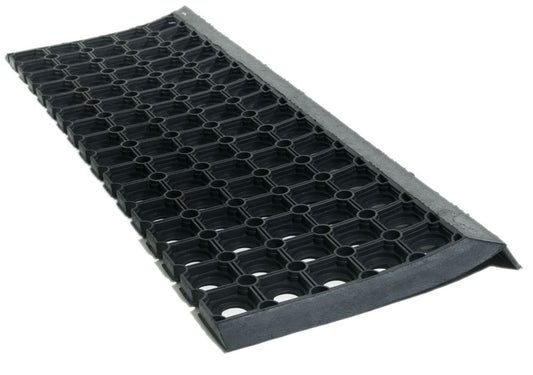 10" X 30" Black Rubber Outdoor Door Mat