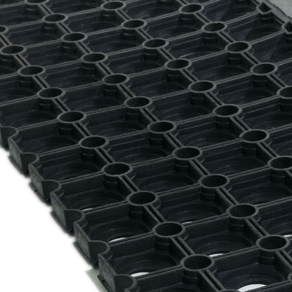 10" X 30" Black Rubber Outdoor Door Mat