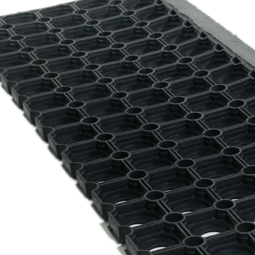 10" X 30" Black Rubber Outdoor Door Mat