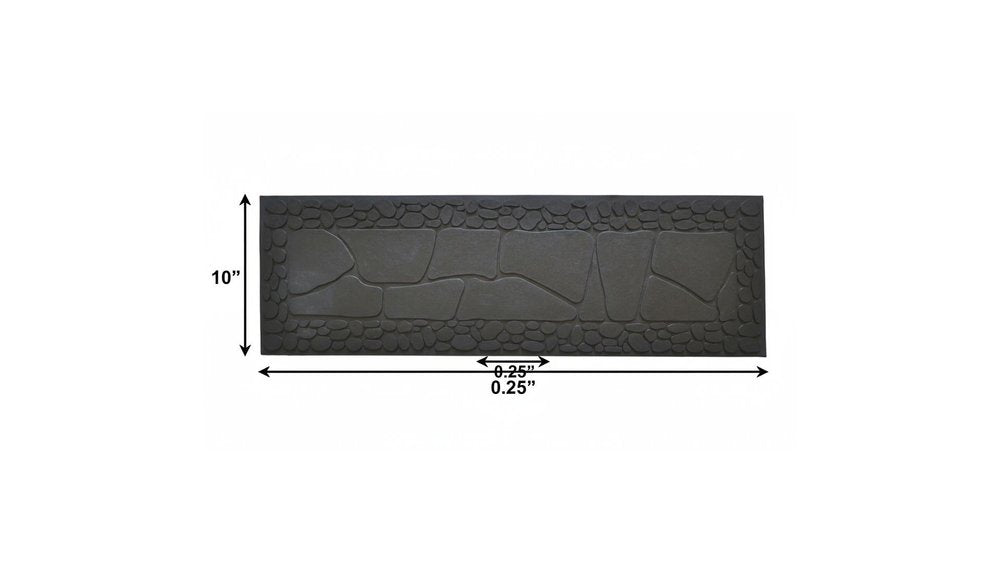 10" X 33" Black Rubber Outdoor Door Mat