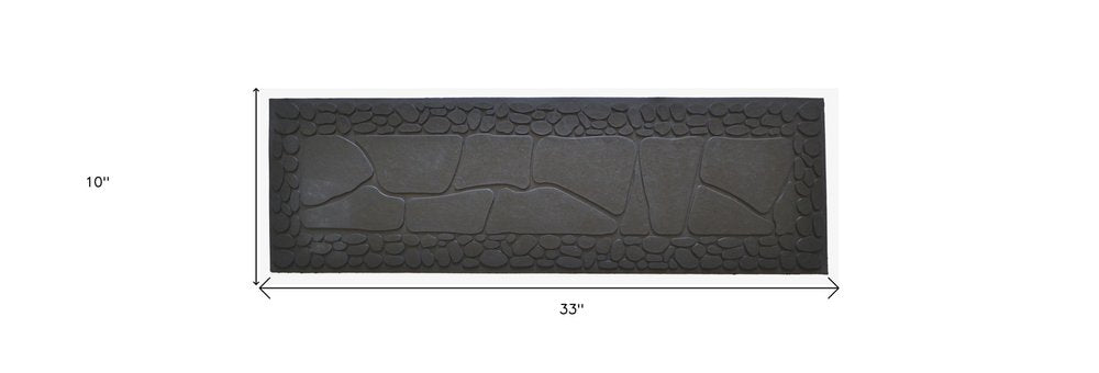 10" X 33" Black Rubber Outdoor Door Mat