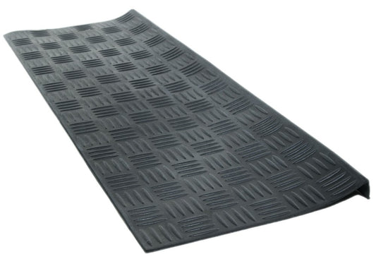 9" X 30" Black Rubber Outdoor Door Mat